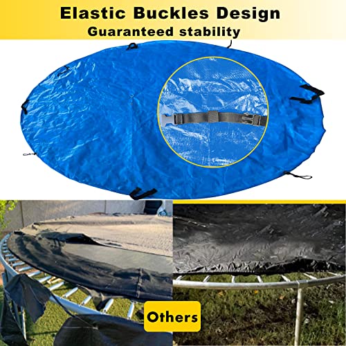 SIHAIAN Trampoline Cover- 8-15 Ft Trampoline Protective Cover, Easy to Install Trampoline Weather Cover, Waterproof Trampoline Covers, Anti-UV, Snow, Dust-Proof Trampoline Cover (10 FT Blue)