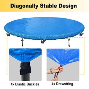 SIHAIAN Trampoline Cover- 8-15 Ft Trampoline Protective Cover, Easy to Install Trampoline Weather Cover, Waterproof Trampoline Covers, Anti-UV, Snow, Dust-Proof Trampoline Cover (10 FT Blue)