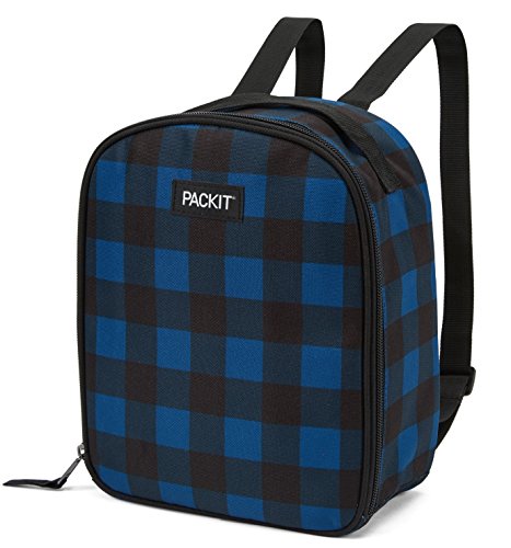 PackIt Freezable Upright Backpack, Navy Buffalo