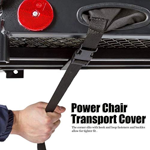 Haofy Wheelchair Cover, Power Chair Transport Cover Waterproof Mobility Scooter Cover, All Season Universal Weather Sun Outdoor Protection
