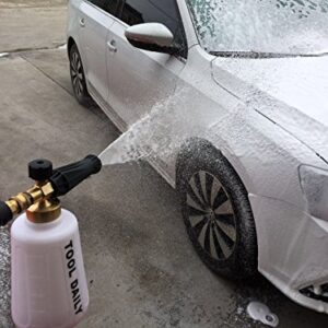 Tool Daily Pressure Washer Foam Cannon for Car Wash, Snow Foam Lance, Additional Orifice Nozzle 1.1mm, 1/4 Inch