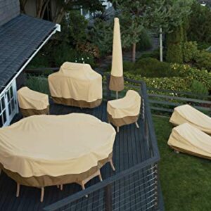 Classic Accessories Veranda Water-Resistant 52 Inch Bistro Round Patio Table & Chair Set Cover, Outdoor Table Cover