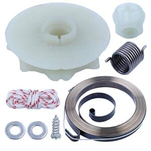 Adefol Chainsaw Recoil Starter Pulley Spring Kit for Poulan PP4218 PP4620AV PPB4018 SM4218AV with Recoil Spring W/Hub, Starter Rope, Bolt w/Washer Replacement Parts for 530071966