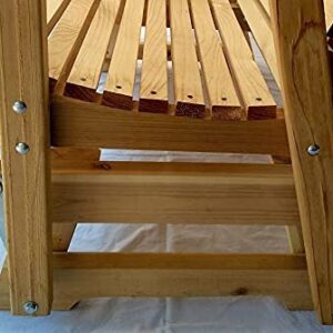 Kilmer Creek Rustic Finished 6' Cedar Porch Settee Glider, Amish Crafted