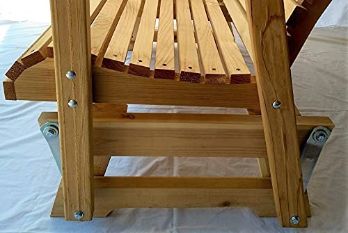 Kilmer Creek Rustic Finished 6' Cedar Porch Settee Glider, Amish Crafted