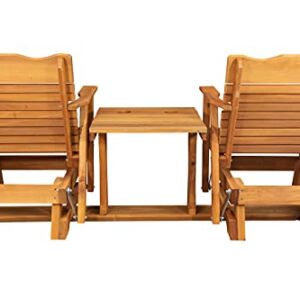 Kilmer Creek Rustic Finished 6' Cedar Porch Settee Glider, Amish Crafted