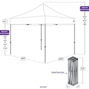 Impact Canopy 10' x 10' Pop-Up Canopy Tent Frame, Replacement Powder-Coated Lightweight Steel Frame with Dust Cover