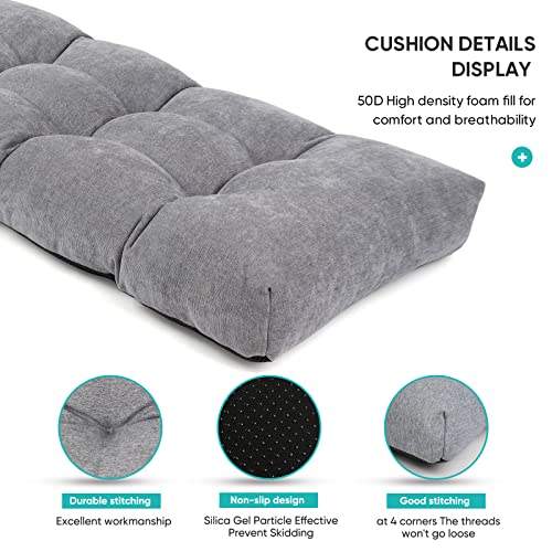 Millsilo Custom Bench Cushions for Indoor/Outdoor Furniture, Thicken Window Piano Wicker Dining Memory Foam Seat Cushion, Durable Swing Cushions Loveseat Cushions Entryway Daybed Cushion