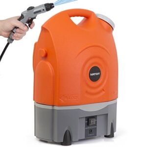 Ivation Multipurpose Portable Spray Washer w/ Water Tank - Runs on Built-in Rechargeable Battery, Home Plug and 12v Car Plug - Integrated Roller Wheels