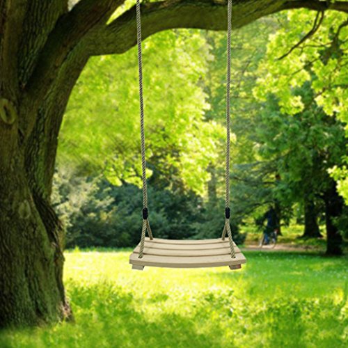 JOXJOZ Outdoor Indoor Curved Wooden Swing Chair Tree for Children Adults