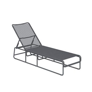 cosmoliving by cosmopolitan nyla chaise lounger, charcoal