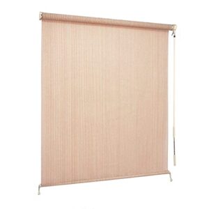 HTTMT- 8'W x 8'L Roller Shade Blind Roll up w/Crank for Deck Porch Balcony Patio Light Filter [P/N: ET-KLB-HT8*8-Beige]