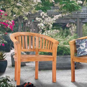 teak peanut outdoor patio chair, made from solid a-grade teak wood