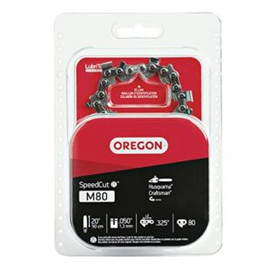 oregon m80 speedcut 20-inch chainsaw chain, fits husqvarna, craftsman,gray