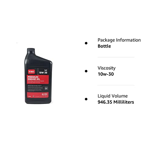 Toro 38280 SAE 10W30 4-Cycle Engine Oil - 32 OZ Bottle