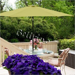 BELLRINO DECOR Replacement SAGE GREEN STRONG AND THICK Umbrella Canopy for 9ft 8 Ribs SAGE GREEN (Canopy Only)