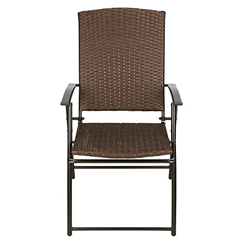 4 Pack Resin Wicker Folding Chair by Westerly