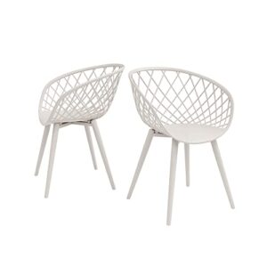 jamesdar kurv set of 2 chairs, white