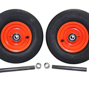 (Set of 2) Bad Boy 13x6.50-6 Pneumatic Orange Assemblies. Replaces 022-2006-00. Fits Maverick, Outlaw, and Diesel Series