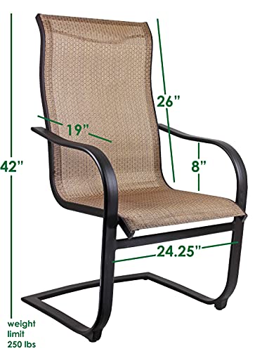 Patio Master Corp Outdoor Patio Bellevue Spring Chair 2 Count