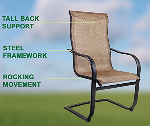 Patio Master Corp Outdoor Patio Bellevue Spring Chair 2 Count