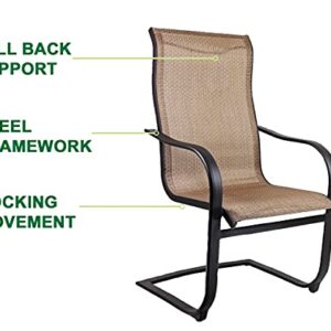 Patio Master Corp Outdoor Patio Bellevue Spring Chair 2 Count