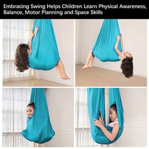 Therapy Sensory Swing Indoor with 360° Swivel Hanger, Cuddle Swing Outdoor Swing(Hardware Included),Adjustable Fabric Hammock with Special Needs for Autism, ADHD, Aspergers Integration