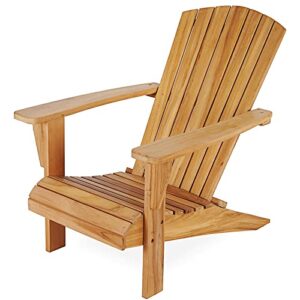 otsun teak oversized adirondack chair [no rot or fade], [ ultra-durable ] 100% solid grade-a teakwood patio lounge chairs weatherproof for outdoor, yard, poolside