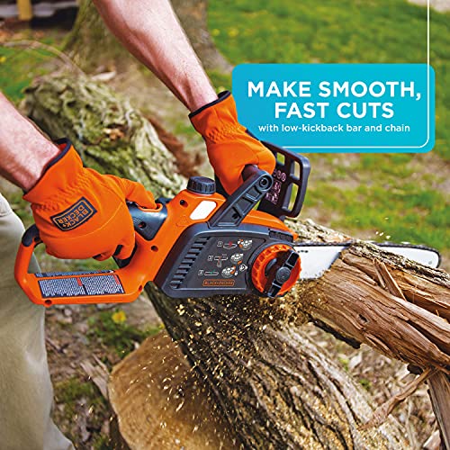 BLACK+DECKER 40V Max Cordless Chainsaw, 12-Inch (LCS1240)