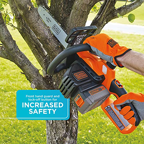 BLACK+DECKER 40V Max Cordless Chainsaw, 12-Inch (LCS1240)