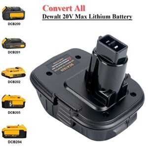 Epowon Battery Adapter Replace for Dewalt DCA1820 18V Tool, Convert Dewalt 20V Li-ion Battery DCB205 for Dewalt 18V NI-Cd&Ni-mh Battery Tools