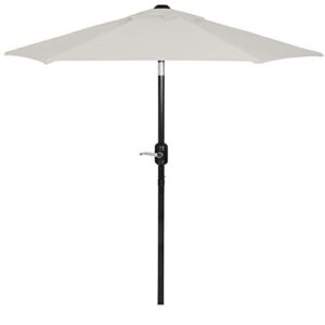 punchau 6 ft outdoor patio umbrella, easy open/close crank and push button tilt adjustment – beige market umbrellas