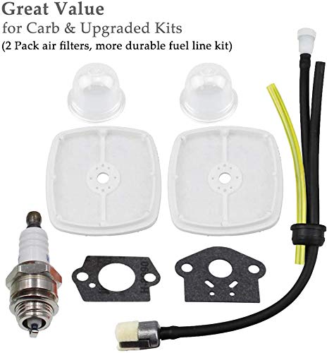 Ferilter SRM 225 Carburetor for Echo GT225 GT225i GT225L PAS225 PE225 PPF225 SHC225 SRM225U SRM225 RB-K93 Trimmer Premium Weed Eater Edger Carb with Tune Up Kit