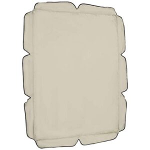 yardwe patio waterproof swing seat cushion sunshade cover replacement polyester canopy protector for outdoor, two-seat 55Ã—47 inch (beige)