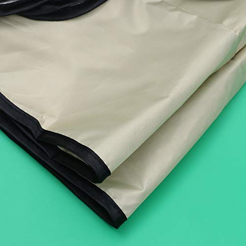 YARDWE Patio Waterproof Swing Seat Cushion Sunshade Cover Replacement Polyester Canopy Protector for Outdoor, Two-seat 55Ã—47 Inch (Beige)