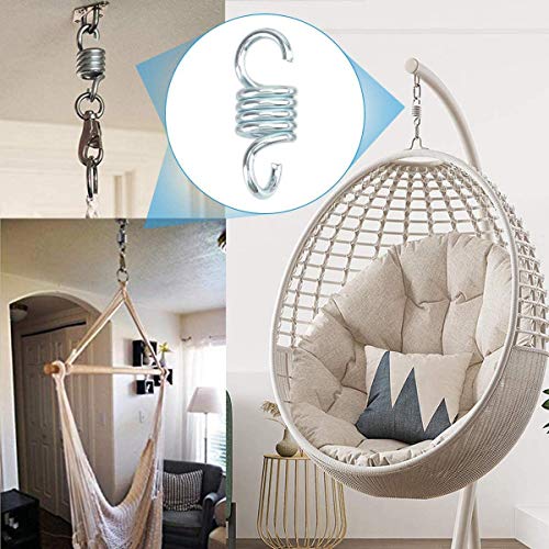 HCSSZP Hammock Swing Hanging Chair Hooks Hardware Springs Kit for Patio Porch Yoga Swing Heavy Duty Decoration 700lb Capacity 1 PC