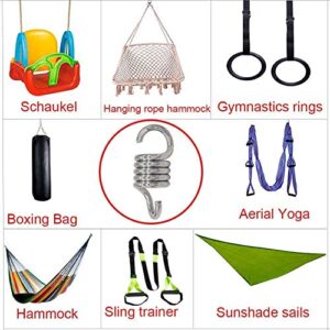 HCSSZP Hammock Swing Hanging Chair Hooks Hardware Springs Kit for Patio Porch Yoga Swing Heavy Duty Decoration 700lb Capacity 1 PC