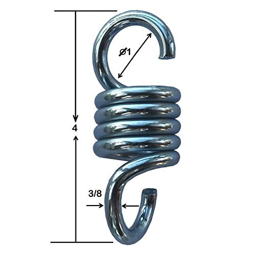 HCSSZP Hammock Swing Hanging Chair Hooks Hardware Springs Kit for Patio Porch Yoga Swing Heavy Duty Decoration 700lb Capacity 1 PC