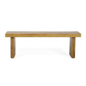 christopher knight home appling outdoor bench, natural stained
