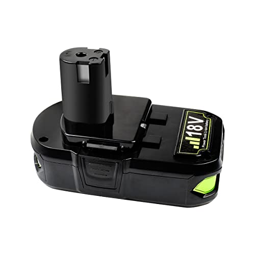 POWTREE Upgraded 3800mAh 2Packs 18v Battery Replacement Compatible with Ryobi 18V Battery ONE+ P102 P103 P105 P107 P108 P109 Cordless Power Tools Drills
