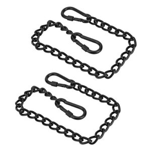 goodtdo swing chair hanging chain, 2pcs hardware hanger kit with 4 carabiner for porch swing hammock punching bag 330lb capacity