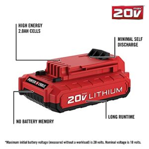 PORTER-CABLE 20V MAX* Lithium Battery, 2.0-Amp Hour (PCC682L)