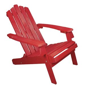 northlight 36″ red classic folding wooden adirondack chair