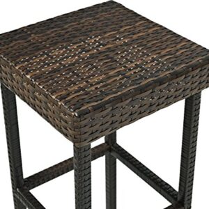 Crosley Furniture Palm Harbor Outdoor Wicker 29-inch Bar Stools - Brown (Set of 2)