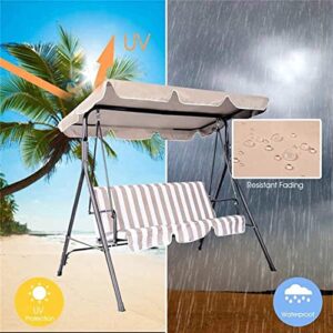 BTURYT Waterproof Garden Seater Sun Shade Porch Hammock Patio Swing Cover,Outdoor Swing Canopy Replacement Cover & Swing Cushion Cover-(top Cover + Chair Cover)