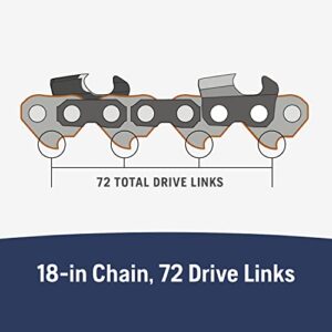 Husqvarna chainsaw chain 18-Inch .050 gauge .325 pitch low kickback low-vibration ,Orange/Gray