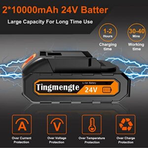 Mini Chainsaw 6 Inch, Cordless Mini Chainsaw Battery Powered with 24V 10000mAh Rechargeable Battery, 2.57Lb One-Hand Use Electric Chainsaw, Handheld Chainsaw for Tree Trimming Wood Cutting