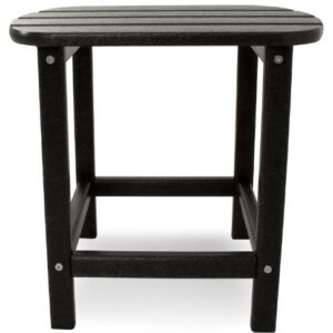 POLYWOOD R100BL Presidential Rocking Chair, Black & SBT18BL South Beach 18" Outdoor Side Table, Black