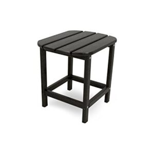 POLYWOOD R100BL Presidential Rocking Chair, Black & SBT18BL South Beach 18" Outdoor Side Table, Black