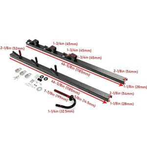 JMTAAT 3 Place Trimmer Rack Holder Carrier Mount On Open Landscape Trailer Pickup Weed Eater Racks with Lock 1 Pair